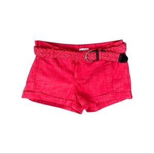 Guess Shorts Red With Belt